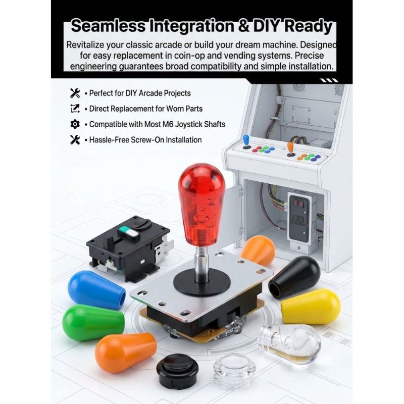 1 PCS M6 Joystick  American Ba - Vending Arcade Games recension och pris