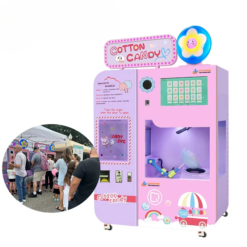 Customized Cotton Candy Vendin - Commercial Vending Machine recension och pris