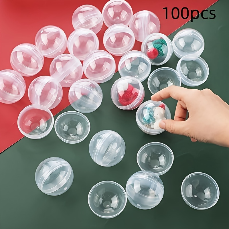 100pcs Clear Plastic Round Cap - Prize Capsule Toy Machine recension och pris